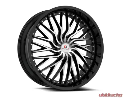 Cavallo CLV-43 Wheel 18x8 5x100|5x114.3 35mm Gloss Black & Machined - CLV-43188051001143+35BM