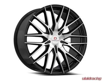 Cavallo CLV-45 Wheel 26x9.5 BLANK 18mm Gloss Black & Machined - CLV-452695BLANK+18BM
