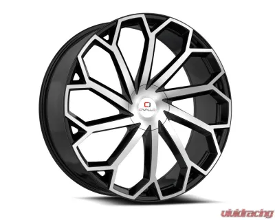 Cavallo CLV-51 Wheel 18x8 5x100|5x114.3 35mm Gloss Black & Machined - CLV-51188051001143+35BM