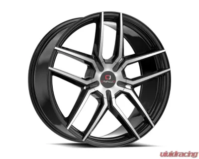 Cavallo CLV-55 Wheel 22x8.5 5x114.3|5x120 38mm Gloss Black & Machined - CLV-55228551143120+38BM