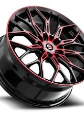 Spec-1 SP-57 Wheel 18x8 4x100 | 4x114.3 38mm Gloss Black & Red Machined                                     - SP-57188938BMR - Image 3