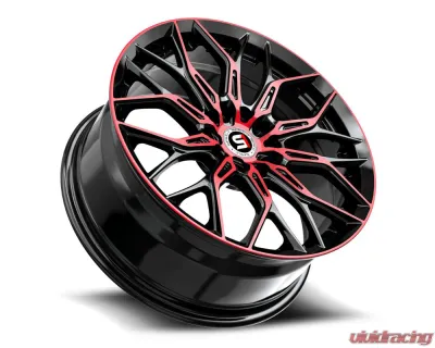 Spec-1 SP-57 Wheel 18x8 4x100 | 4x114.3 38mm Gloss Black & Red Machined - SP-57188938BMR