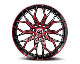 Spec-1 SP-57 Wheel 17x7.5 4x100 | 4x114.3 42mm Gloss Black & Red Machined