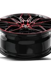 Spec-1 SP-57 Wheel 18x8 4x100 | 4x114.3 38mm Gloss Black & Red Machined                                     - SP-57188938BMR - Image 4