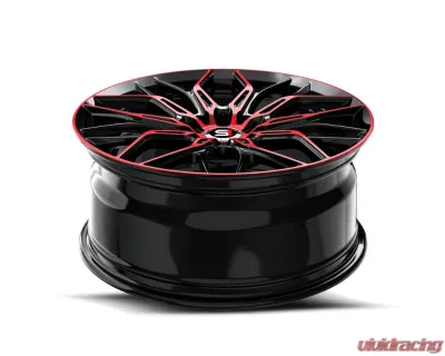 Spec-1 SP-57 Wheel 18x8 4x100 | 4x114.3 38mm Gloss Black & Red Machined - SP-57188938BMR