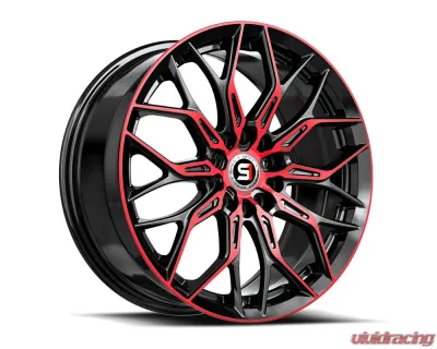Spec-1 SP-57 Wheel 18x8 4x100 | 4x114.3 38mm Gloss Black & Red Machined - SP-57188938BMR
