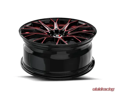 Spec-1 SP-59 Wheel 18x8 4x100 | 4x114.3 38mm Gloss Black & Red Machined - SP-59188938BMR
