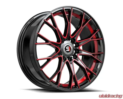 Spec-1 SP-59 Wheel 18x8 4x100 | 4x114.3 38mm Gloss Black & Red Machined - SP-59188938BMR