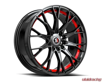 Spec-1 SP-59 Wheel 18x8 5x112 | 5x114.3 38mm Gloss Black & Red Undercut - SP-591883638GBRU