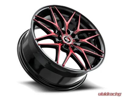 Spec-1 SP-60 Wheel 18x8 4x100 | 4x114.3 38mm Gloss Black & Red Machined - SP-60188938BMR
