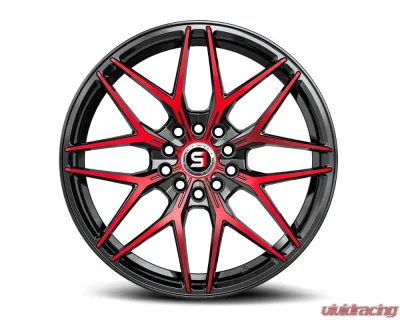 Spec-1 SP-60 Wheel 18x8 4x100 | 4x114.3 38mm Gloss Black & Red Machined - SP-60188938BMR