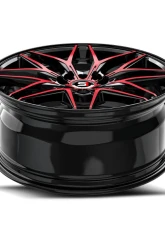 Spec-1 SP-60 Wheel 18x8 4x100 | 4x114.3 38mm Gloss Black & Red Machined                                     - SP-60188938BMR - Image 4