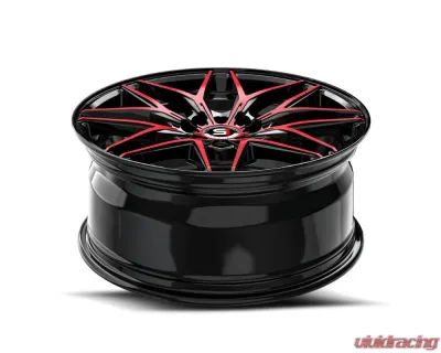Spec-1 SP-60 Wheel 18x8 4x100 | 4x114.3 38mm Gloss Black & Red Machined - SP-60188938BMR