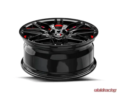 Spec-1 SP-60 Wheel 18x8 4x100 | 4x114.3 38mm Gloss Black & Red Undercut - SP-60188938GBRU