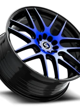 Spec-1 SP-65 Wheel 17x8 5x100 | 5x114.3 42mm Gloss Black & Blue Machined                                     - SP-651782342GBBLM - Image 3
