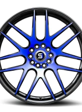 Spec-1 SP-65 Wheel 17x8 5x100 | 5x114.3 42mm Gloss Black & Blue Machined                                     - SP-651782342GBBLM - Image 4