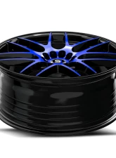 Spec-1 SP-65 Wheel 17x8 5x100 | 5x114.3 42mm Gloss Black & Blue Machined                                     - SP-651782342GBBLM - Image 4