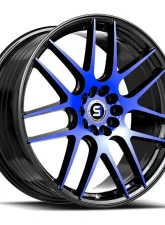 Spec-1 SP-65 Wheel 17x8 5x100 | 5x114.3 42mm Gloss Black & Blue Machined                                     - SP-651782342GBBLM - Image 2