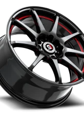 Spec-1 SP-67 Wheel 17x7 4x100 | 4x114.3 42mm Gloss Black & Red Line                                     - SP-67177942GBRL - Image 3