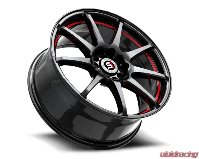 Spec-1 SP-67 Wheel 17x7 4x100 | 4x114.3 42mm Gloss Black & Red Line - SP-67177942GBRL