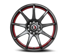 Spec-1 SP-67 Wheel 17x7 4x100 | 4x114.3 42mm Gloss Black & Red Line