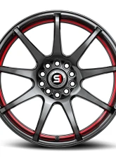 Spec-1 SP-67 Wheel 17x7 4x100 | 4x114.3 42mm Gloss Black & Red Line                                     - SP-67177942GBRL - Image 4