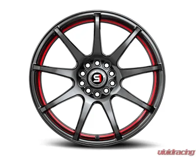Spec-1 SP-67 Wheel 17x7 4x100 | 4x114.3 42mm Gloss Black & Red Line - SP-67177942GBRL