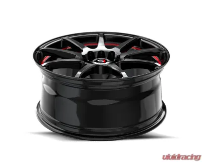 Spec-1 SP-67 Wheel 17x7 4x100 | 4x114.3 42mm Gloss Black & Red Line - SP-67177942GBRL