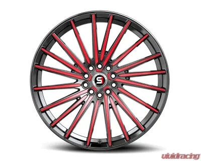 Spec-1 SP-68 Wheel 18x8 4x100 | 4x114.3 38mm Gloss Black & Red Machined - SP-68188938BMR