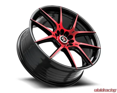 Spec-1 SP-71 Wheel 17x8 4x100 | 4x114.3 42mm Gloss Black & Red Machined - SP-71178942BMR