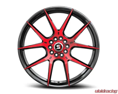 Spec-1 SP-71 Wheel 17x8 4x100 | 4x114.3 42mm Gloss Black & Red Machined - SP-71178942BMR