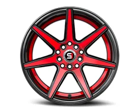 Spec-1 SP-73 Wheel 17x7.5 4x100 | 4x114.3 42mm Gloss Black Red Machined & Undercut