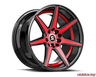 Spec-1 SP-73 Wheel 18x8 4x100 | 4x114.3 38mm Gloss Black Red Machined & Undercut - SP-73188938BMRU