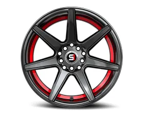 Spec-1 SP-73 Wheel 17x7.5 4x100 | 4x114.3 42mm Gloss Black & Red Undercut