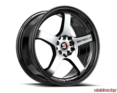 Spec-1 SPT-31 Wheel 20x10.5 4x 5x Blank 22mm Gloss Black & Machined - SPT-3120105BL22BM