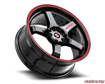 Spec-1 SPT-31 Wheel 18x8.5 4x100 | 4x114.3 38mm Gloss Black & Red Line - SPT-311885938GBRL