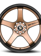 Spec-1 SPT-31 Wheel 17x7.5 5x100 | 5x114.3 42mm Matte Bronze & Black Lip                                     - SPT-3117752342MZBL - Image 4