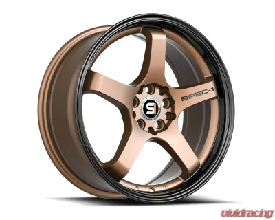 Spec-1 SPT-31 Wheel 17x7.5 5x100 | 5x114.3 42mm Matte Bronze & Black Lip - SPT-3117752342MZBL