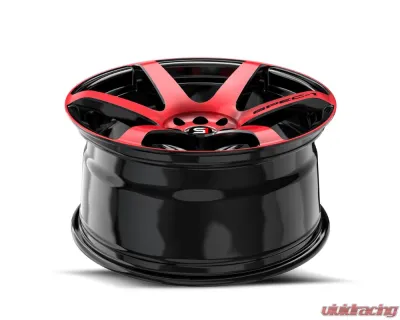 Spec-1 SPT-32 Wheel 18x8 4x100 | 4x114.3 34mm Gloss Black & Red Machined - SPT-32188934BMR