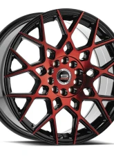 Spec-1 SP-52 Wheel 18x8 4x100|4x114.3 38mm Gloss Black & Red Machined                                     - SP-521880938BMR - Image 2