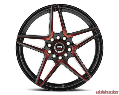 Spec-1 SP-54 Wheel 20x8.5 5x112|5x114.3 38mm Gloss Black & Red Machined - SP-5420853638BMR