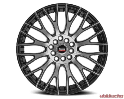 Spec-1 SP-55 Wheel 17x7.5 5x100|5x114.3 42mm Gloss Black & Machined - SP-5517752342BM