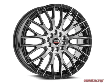 Spec-1 SP-55 Wheel 17x7.5 5x100|5x114.3 42mm Gloss Black & Machined - SP-5517752342BM