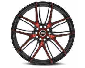 Spec-1 SP-56 Wheel 18x8 4x100|4x114.3 38mm Gloss Black & Red Machined