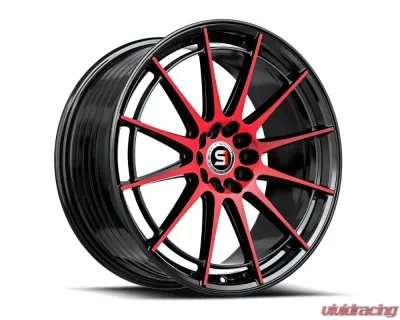 Spec-1 SP-64 Wheel 18x9 4x100|4x114.3 38mm Gloss Black & Red Machined - SP-64189938BMR