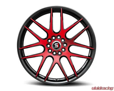 Spec-1 SP-65 Wheel 18x10 Blank 42mm Gloss Black & Red Machined - SP-651810BL42BMR