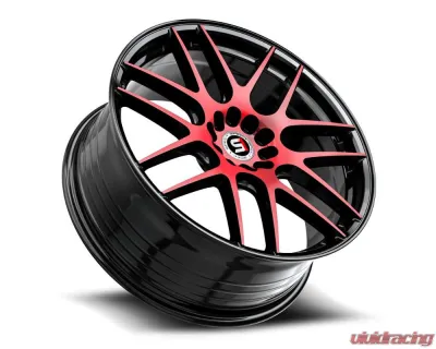 Spec-1 SP-65 Wheel 18x10 Blank 42mm Gloss Black & Red Machined - SP-651810BL42BMR