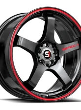 Spec-1 SPT-31 Wheel 19x9.5 5x100|5x114.3 42mm Gloss Black & Red Line                                     - SPT-3119952342GBRL - Image 2