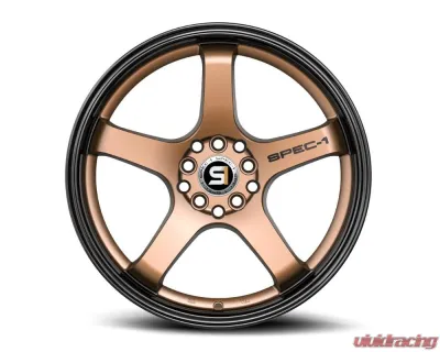 Spec-1 SPT-31 Wheel 19x9.5 5x100|5x114.3 42mm Matte Bronze & Black Lip - SPT-3119952342MZBL