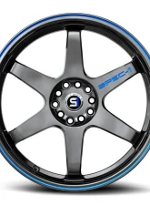 Spec-1 SPT-33 Wheel 20x9 5x112|5x114.3 38mm Gloss Black & Blue Line                                     - SPT-332093638GBBL - Image 4
